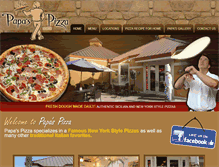Tablet Screenshot of papaspizza.com