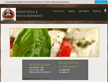 Tablet Screenshot of papaspizza.com.au