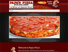Tablet Screenshot of papaspizza.net